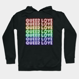 Queer Love - Neon Rainbow Hoodie